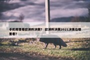 手机哪里看欧洲杯决赛？ 欧洲杯决赛2021决赛在哪里看？