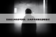甘肃省兰州市乒乓球队（兰州乒乓球俱乐部哪里好）