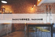 fm2017小妖中后卫，fm2019小妖
