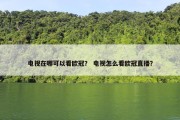 电视在哪可以看欧冠？ 电视怎么看欧冠直播？