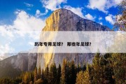 历年专用足球？ 那些年足球？