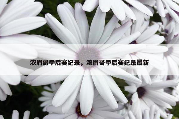 浓眉哥季后赛纪录，浓眉哥季后赛纪录最新