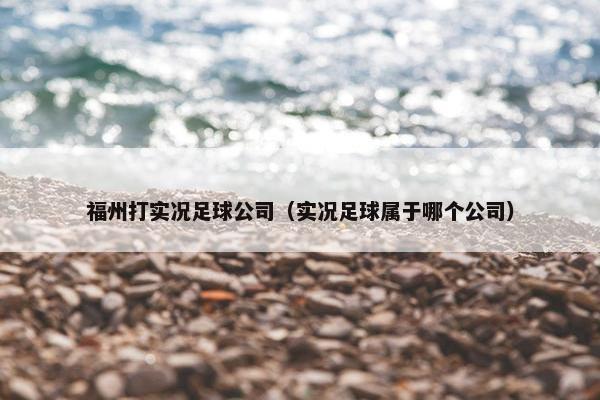 福州打实况足球公司（实况足球属于哪个公司）