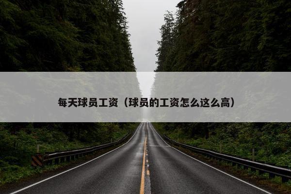 每天球员工资（球员的工资怎么这么高）