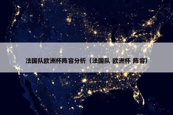 法国队欧洲杯阵容分析（法国队 欧洲杯 阵容）