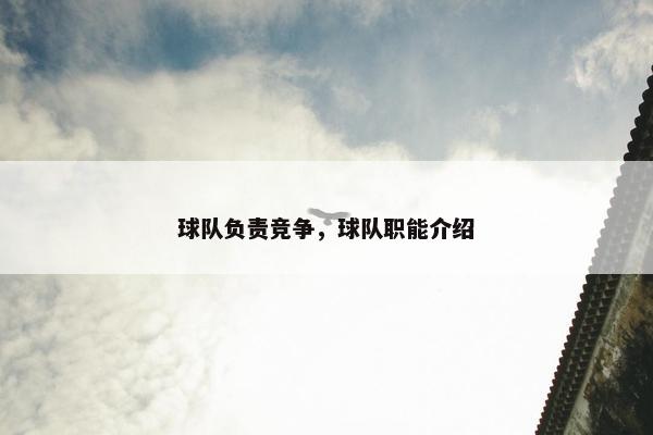 球队负责竞争，球队职能介绍