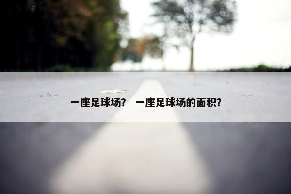 一座足球场？ 一座足球场的面积？
