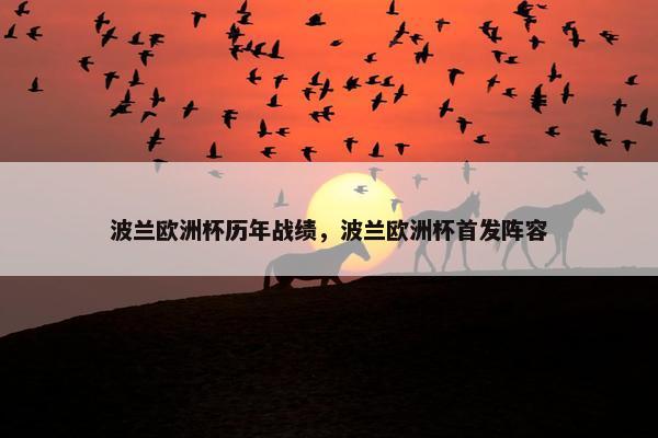 波兰欧洲杯历年战绩，波兰欧洲杯首发阵容