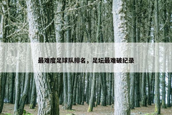 最难度足球队排名，足坛最难破纪录