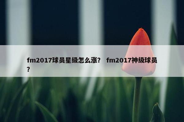 fm2017球员星级怎么涨？ fm2017神级球员？