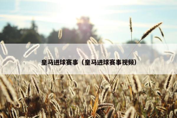 皇马进球赛事（皇马进球赛事视频）