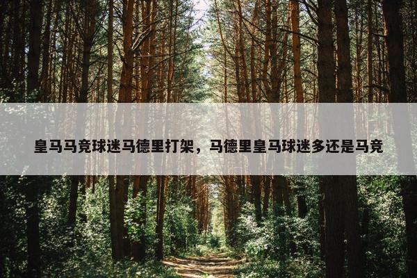 皇马马竞球迷马德里打架，马德里皇马球迷多还是马竞