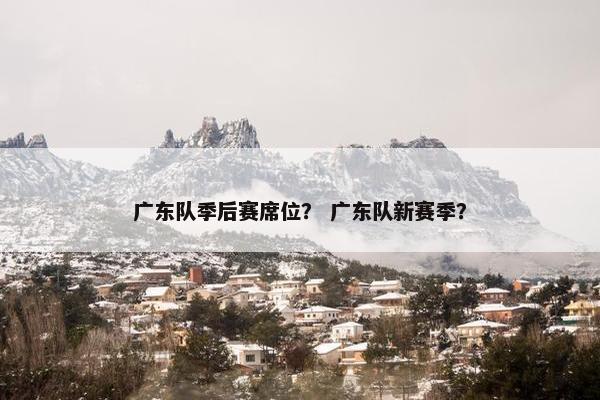 广东队季后赛席位？ 广东队新赛季？