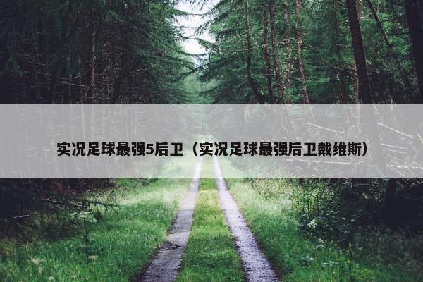 实况足球最强5后卫（实况足球最强后卫戴维斯）