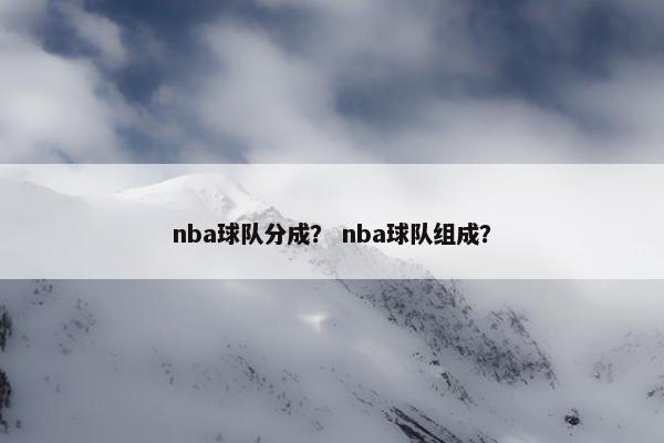 nba球队分成？ nba球队组成？