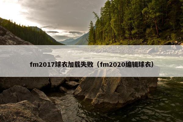 fm2017球衣加载失败（fm2020编辑球衣）
