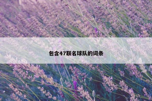 包含47联名球队的词条