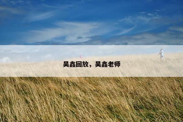 吴鑫回放，吴鑫老师