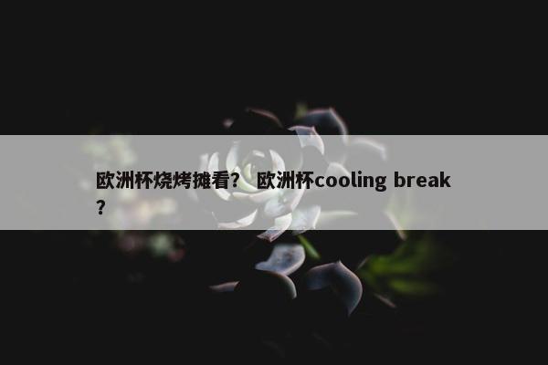 欧洲杯烧烤摊看？ 欧洲杯cooling break？