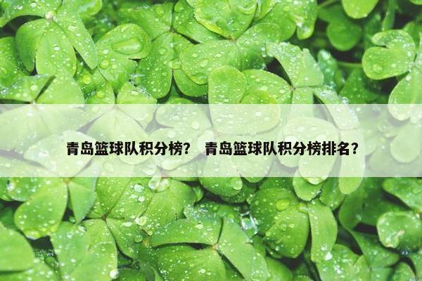 青岛篮球队积分榜？ 青岛篮球队积分榜排名？
