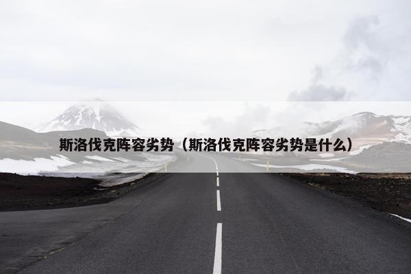 斯洛伐克阵容劣势（斯洛伐克阵容劣势是什么）
