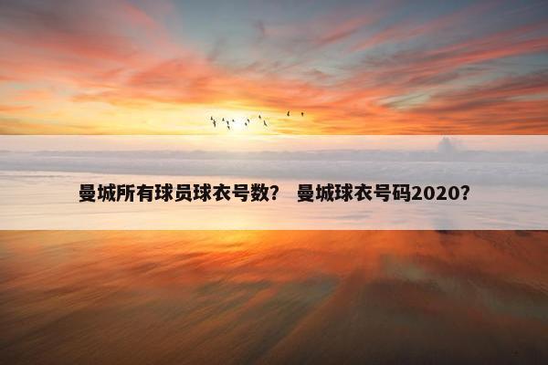 曼城所有球员球衣号数？ 曼城球衣号码2020？