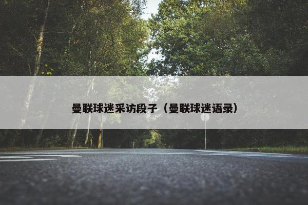 曼联球迷采访段子（曼联球迷语录）