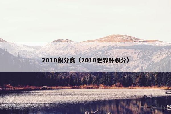2010积分赛（2010世界杯积分）