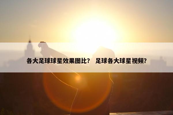 各大足球球星效果图比？ 足球各大球星视频？