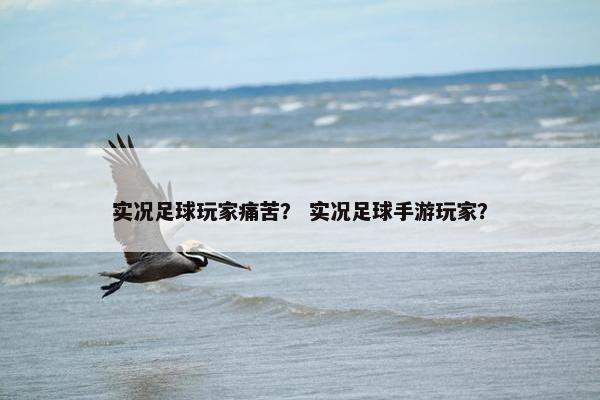 实况足球玩家痛苦？ 实况足球手游玩家？