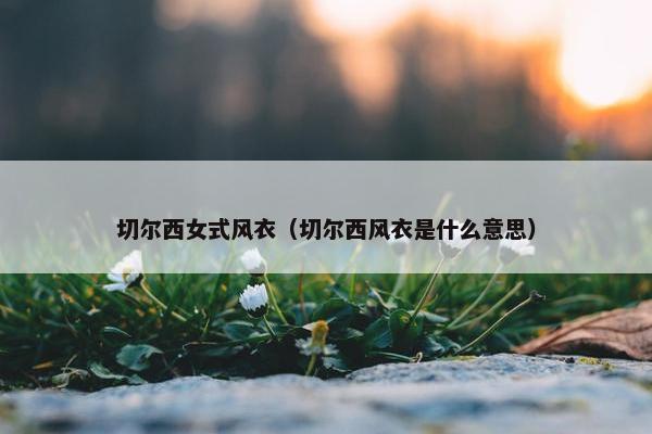 切尔西女式风衣（切尔西风衣是什么意思）