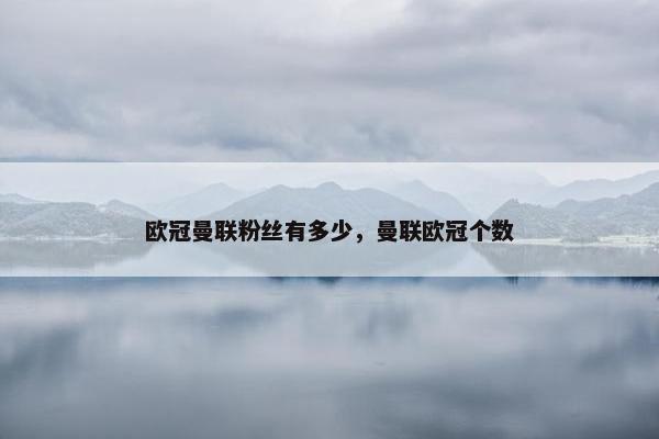 欧冠曼联粉丝有多少，曼联欧冠个数