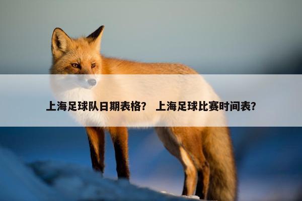 上海足球队日期表格？ 上海足球比赛时间表？