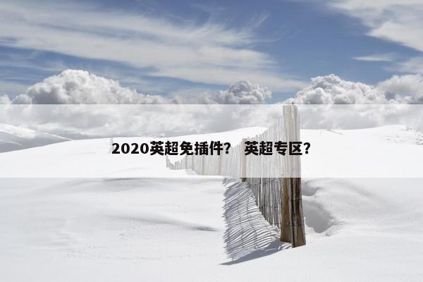2020英超免插件？ 英超专区？
