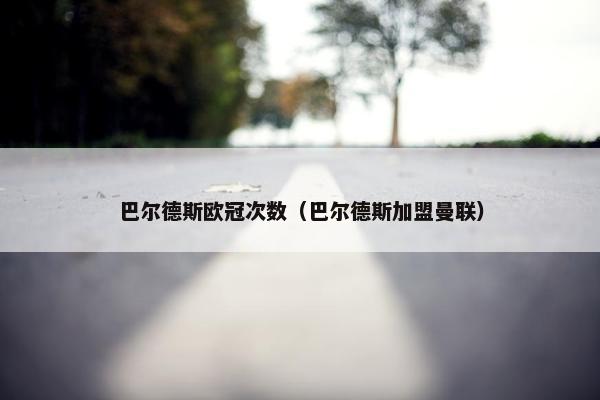 巴尔德斯欧冠次数（巴尔德斯加盟曼联）