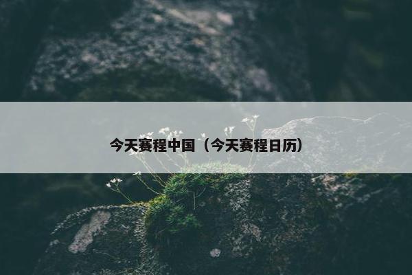 今天赛程中国（今天赛程日历）
