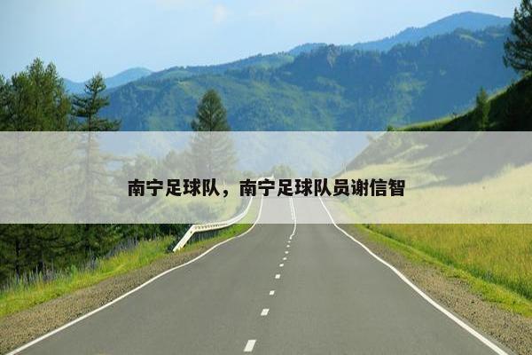 南宁足球队，南宁足球队员谢信智