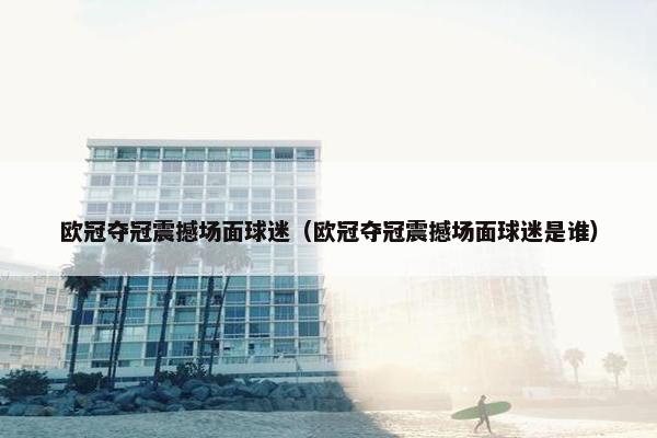 欧冠夺冠震撼场面球迷（欧冠夺冠震撼场面球迷是谁）