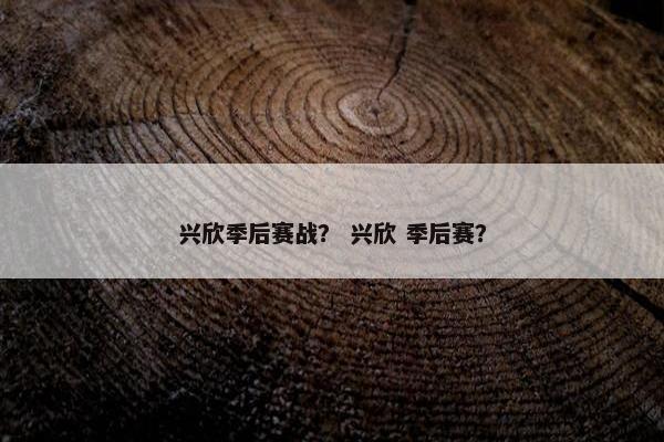 兴欣季后赛战？ 兴欣 季后赛？