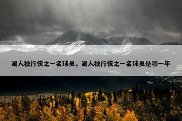 湖人独行侠之一名球员，湖人独行侠之一名球员是哪一年