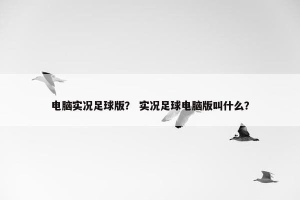 电脑实况足球版？ 实况足球电脑版叫什么？