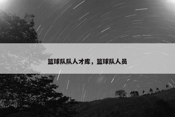 篮球队队人才库，篮球队人员