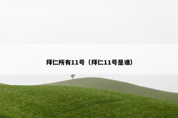 拜仁所有11号（拜仁11号是谁）