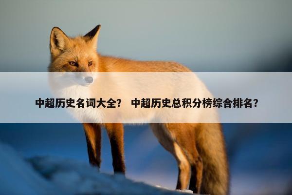 中超历史名词大全？ 中超历史总积分榜综合排名？