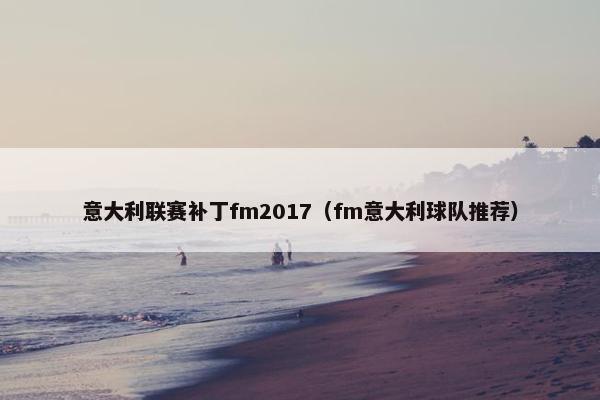 意大利联赛补丁fm2017（fm意大利球队推荐）