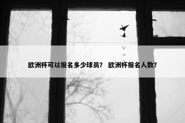 欧洲杯可以报名多少球员？ 欧洲杯报名人数？