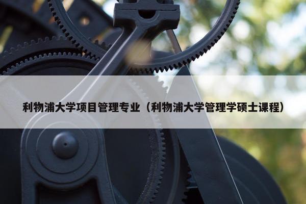 利物浦大学项目管理专业（利物浦大学管理学硕士课程）