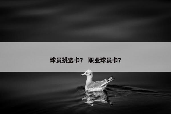 球员挑选卡? 职业球员卡? 球员挑选卡? 职业球员卡?