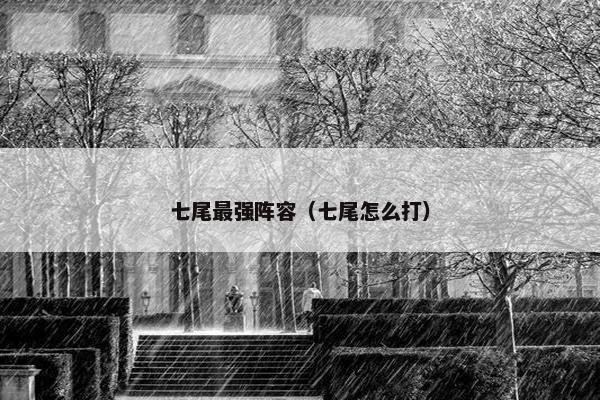 七尾最强阵容（七尾怎么打）