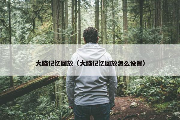 大脑记忆回放(大脑记忆回放怎么设置) 大脑记忆回放(大脑记忆回放怎么设置)